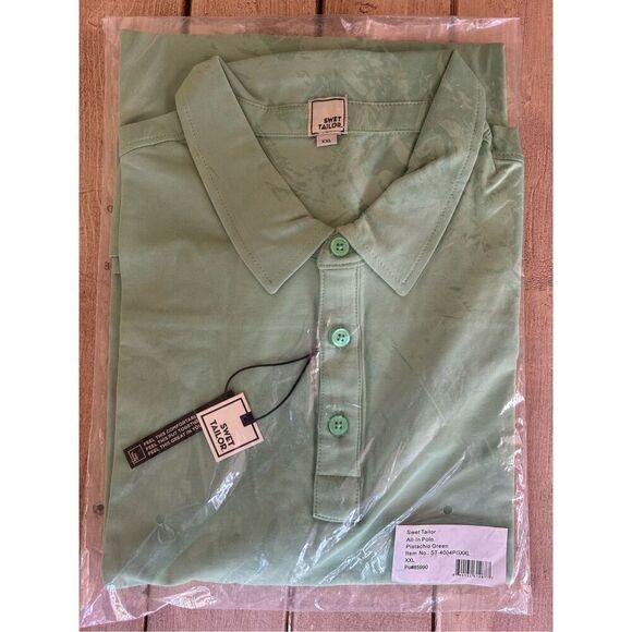 NWT Swet Tailor All-In Polo In Pistachio Green Size XXL - Picture 4 of 5